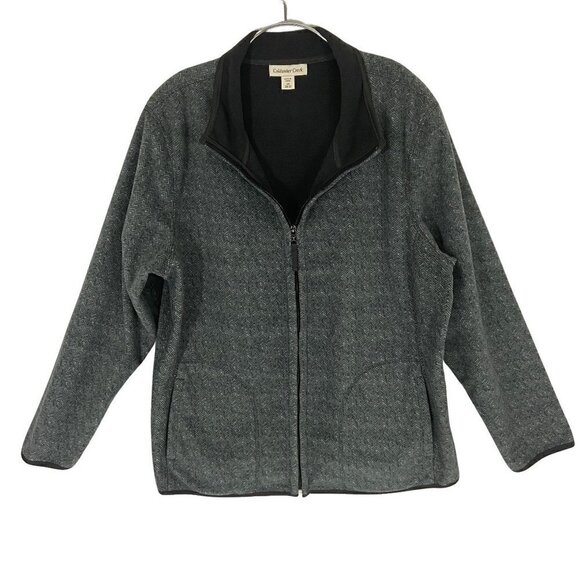 Coldwater Creek Jackets & Blazers - Coldwater Creek Fleece Jacket Sweater Full Zip Long Sleeve Women's Size 2XL Grey